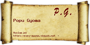 Popu Gyoma névjegykártya